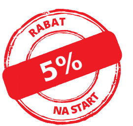 Za zapisanie się do Newsleetera otrzymujesz na pierwsze zakupy rabat w wysokości 5% wartości zamówienia.